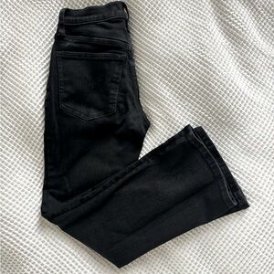 Madewell Kick Out Crop womens jean 24 petite black